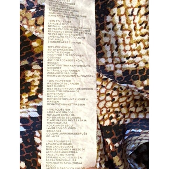 Boohoo Snakeskin Print Ruffle Mini Dress Long Sleeve Bold Party Fashion Look - Picture 15 of 15